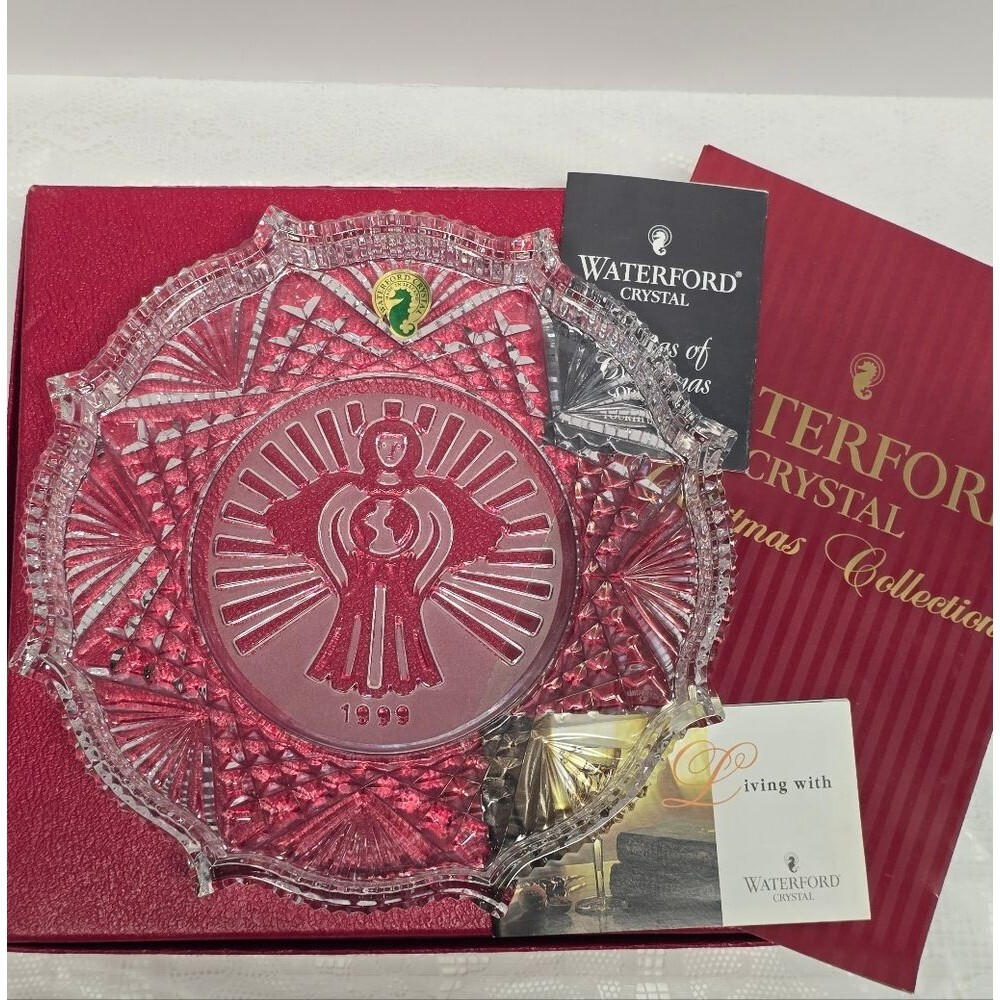 Waterford Crystal Songs of Christmas 4th Edition Joy to the World 1999 Plate NEW